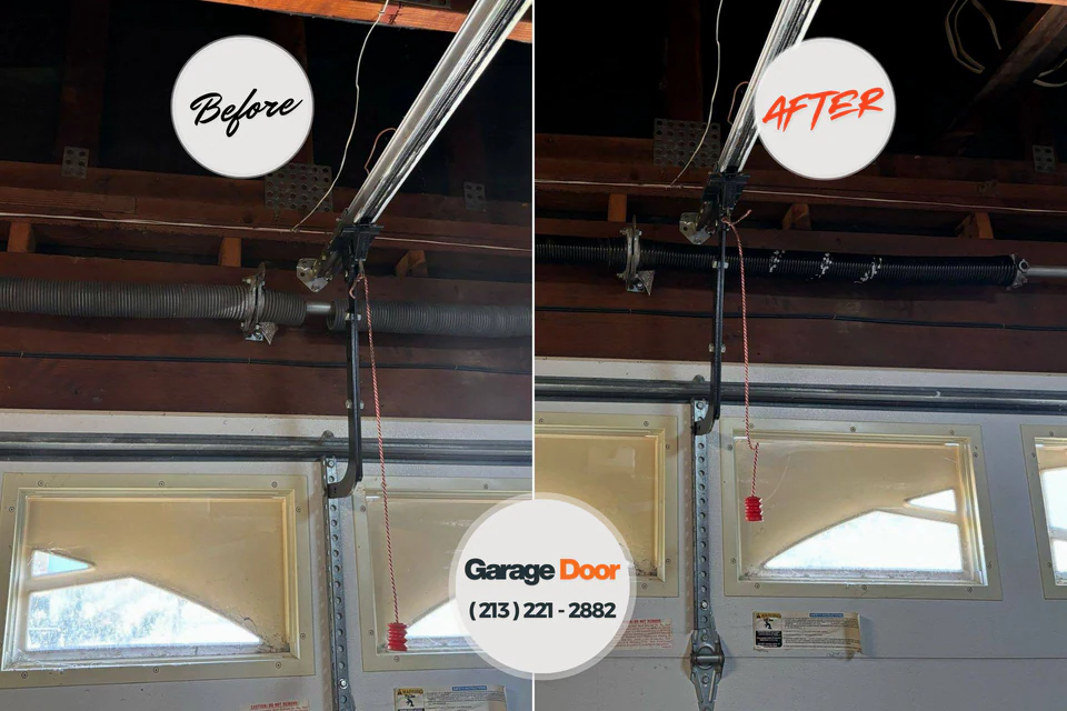 Before and after: garage door repair Colorado City, AZ